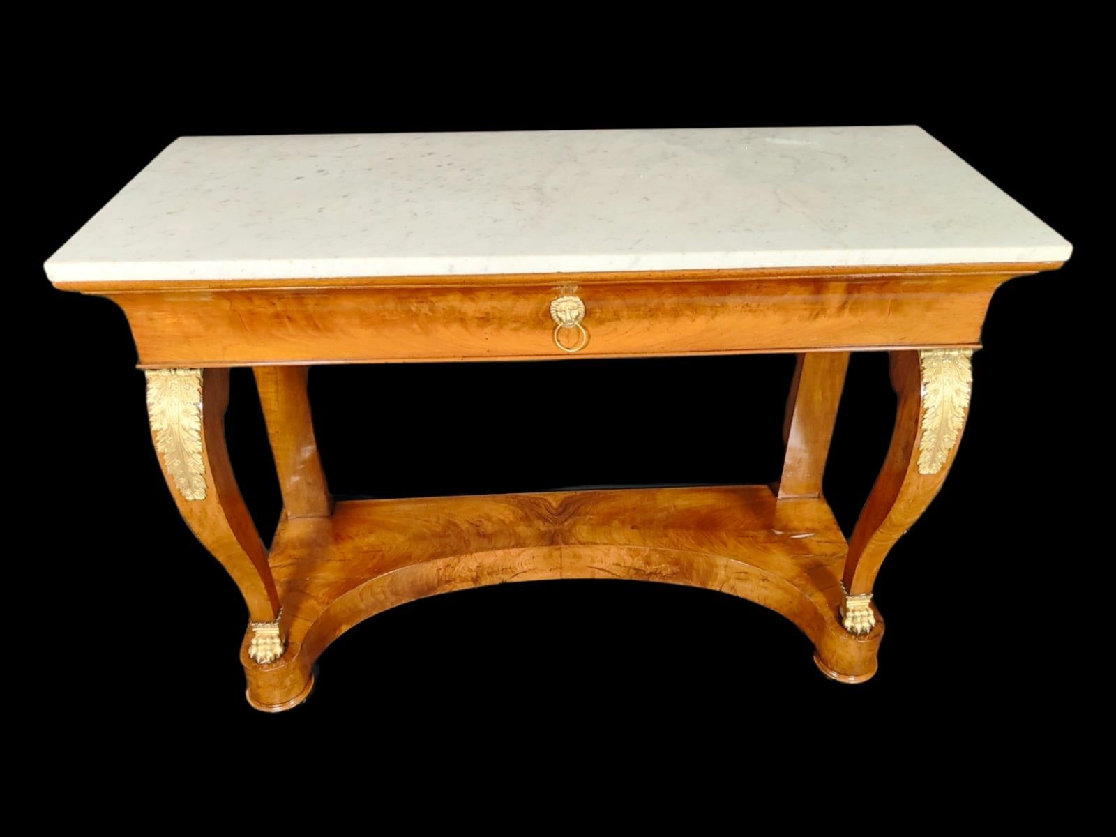 Large Empire Console from the Beginning of 1800 19th Century For Sale 7