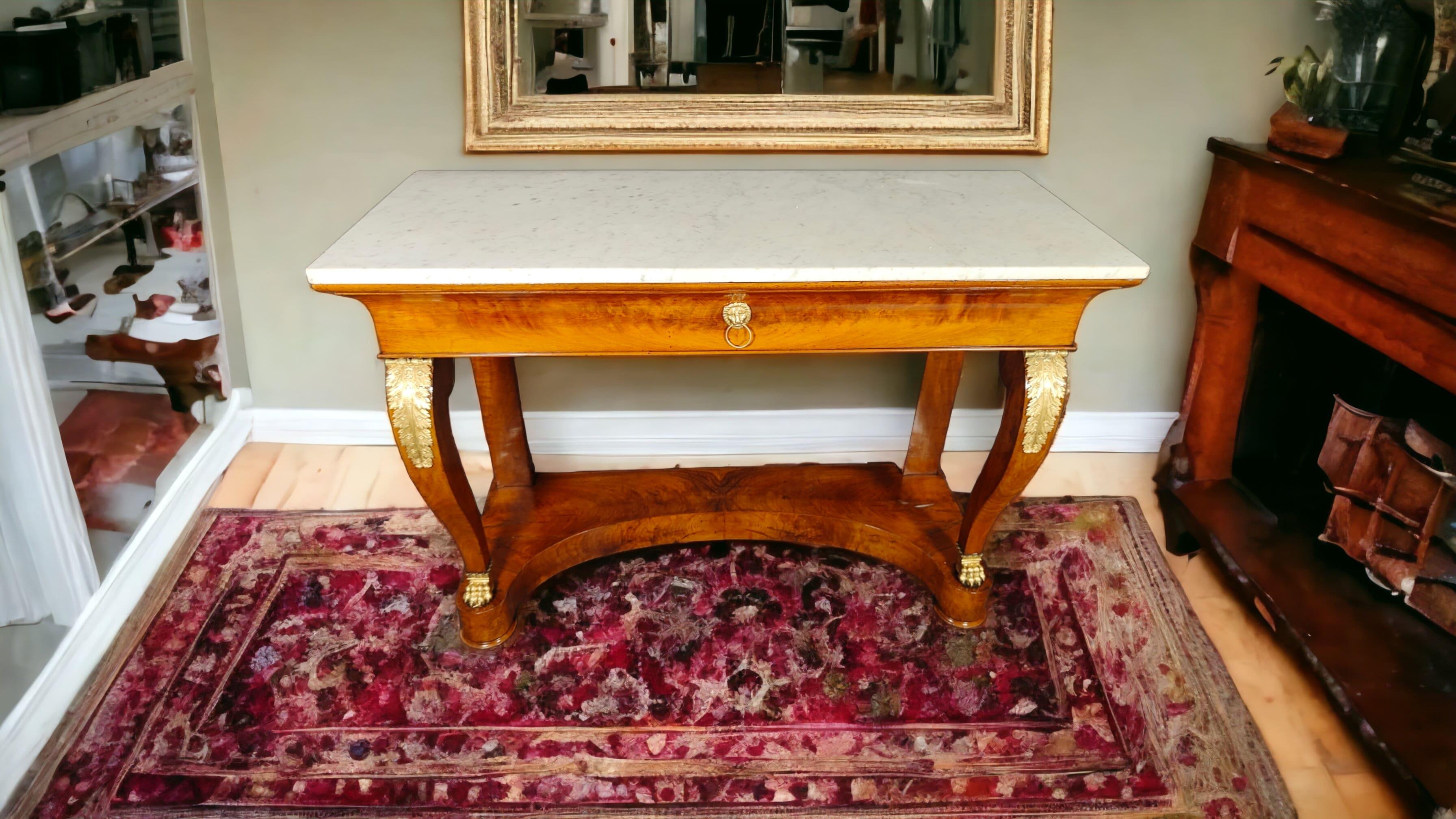 Large Empire Console from the Beginning of 1800 19th Century For Sale 8