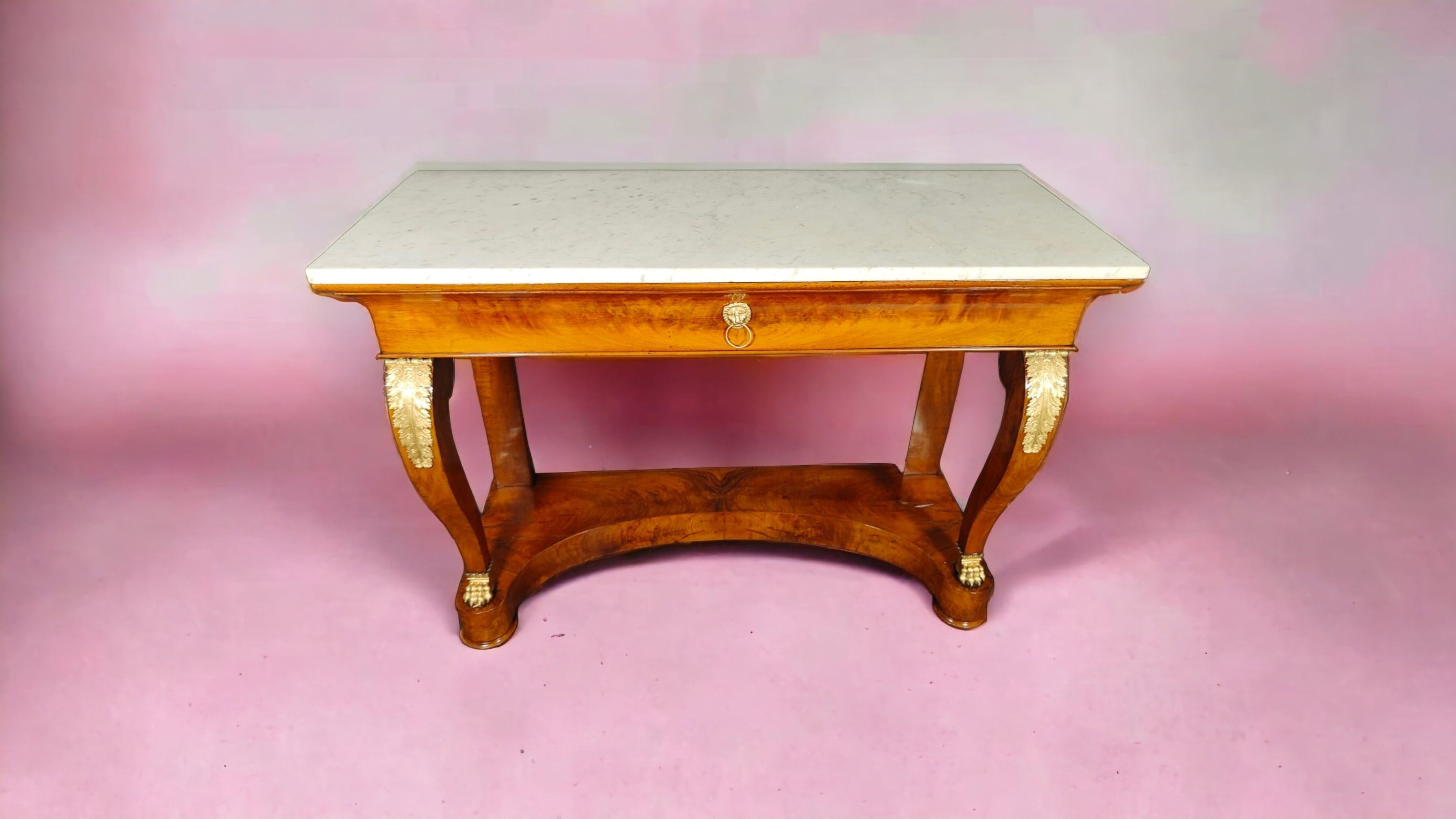 Large Empire Console from the Beginning of 1800 19th Century For Sale 10