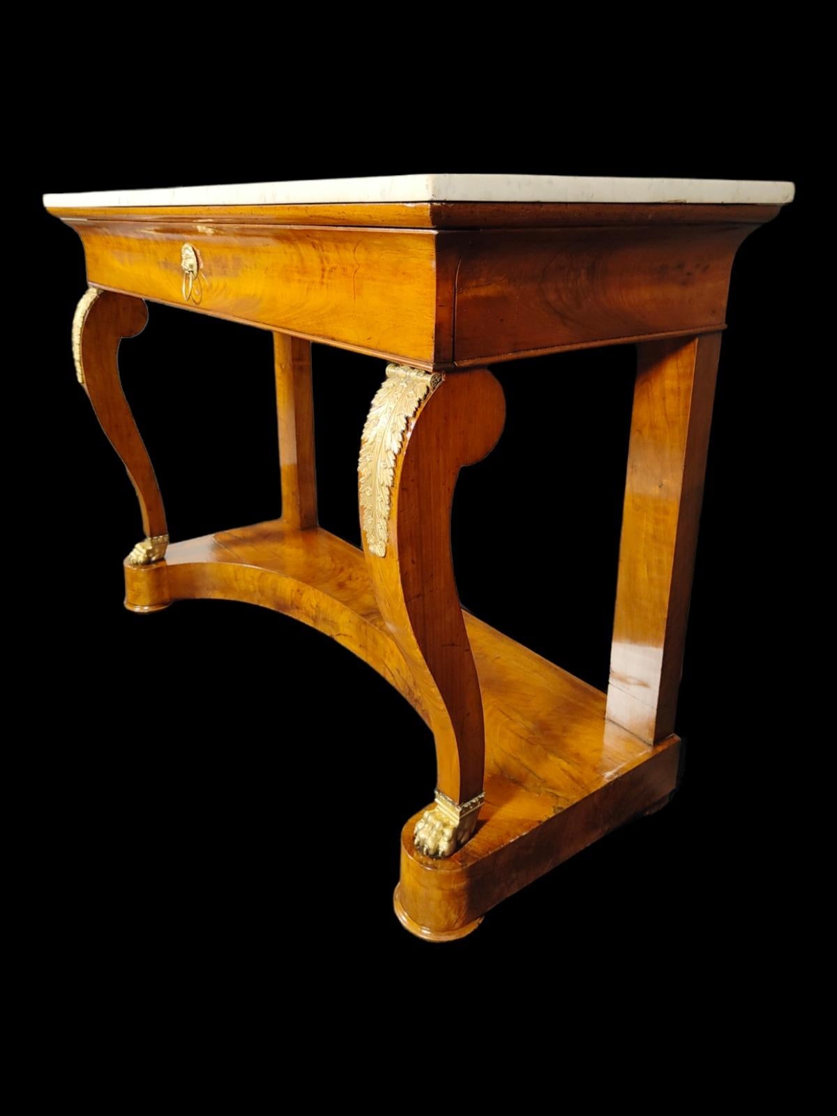 French Large Empire Console from the Beginning of 1800 19th Century For Sale