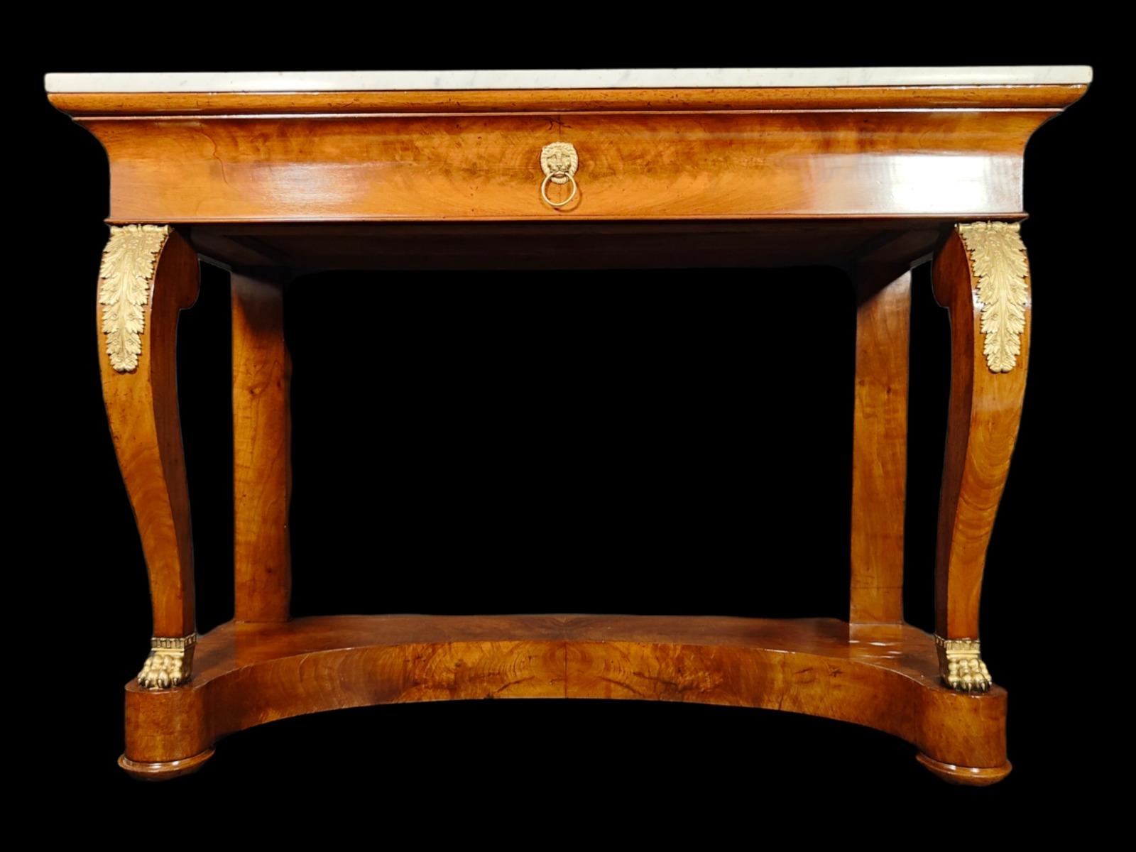 Large Empire Console from the Beginning of 1800 19th Century In Good Condition For Sale In Madrid, ES