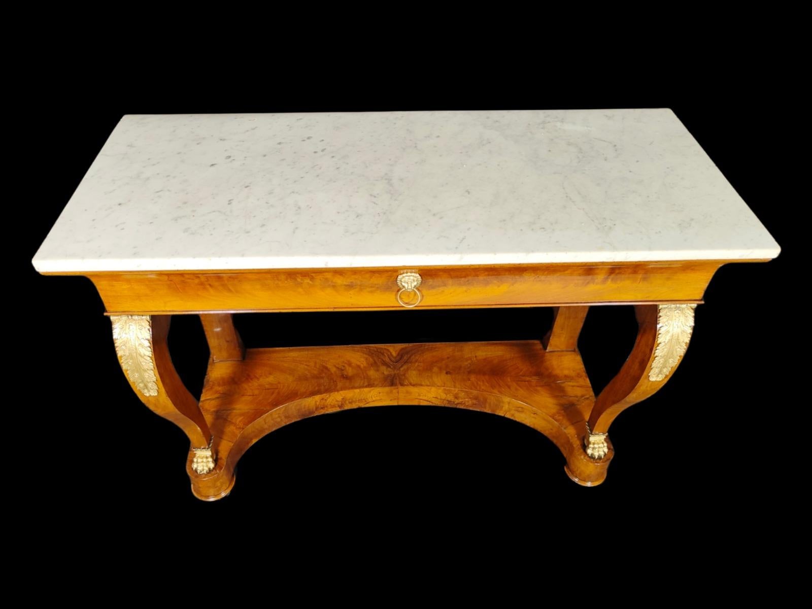 Large Empire Console from the Beginning of 1800 19th Century For Sale 3