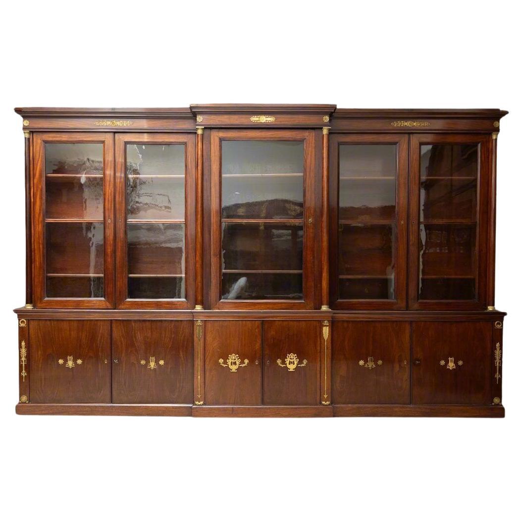 Large Empire Library, France, early 19th Century