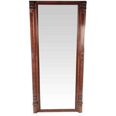 Large Empire Mahogany Mirror from Sweden, 1820s