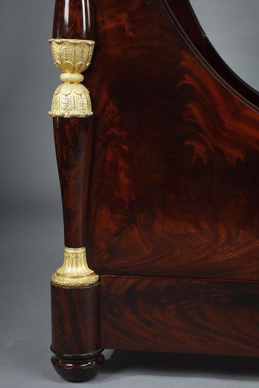 Large Empire period boat bed and canopy For Sale 9