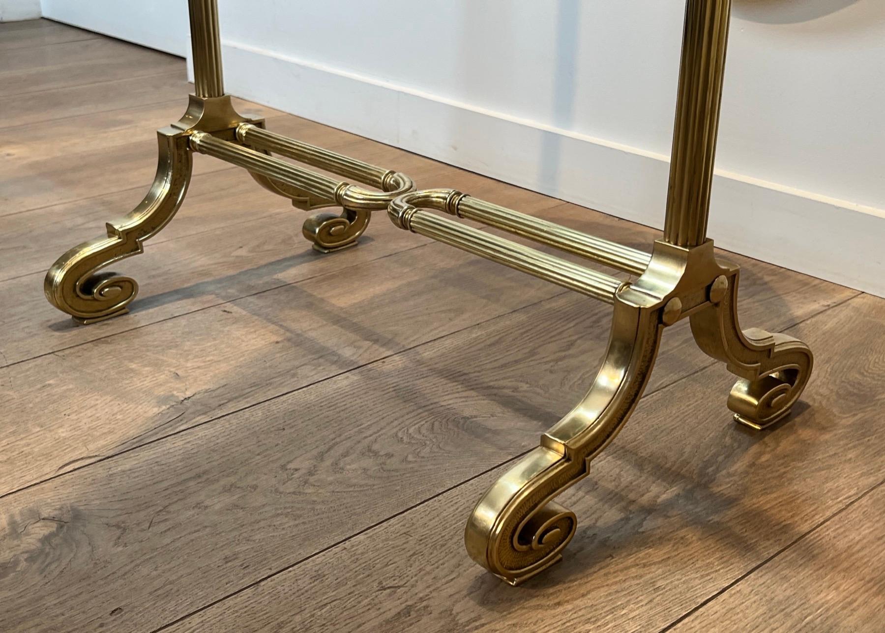 Grande specchio Psiche in stile impero in bronzo e ottone in vendita 4