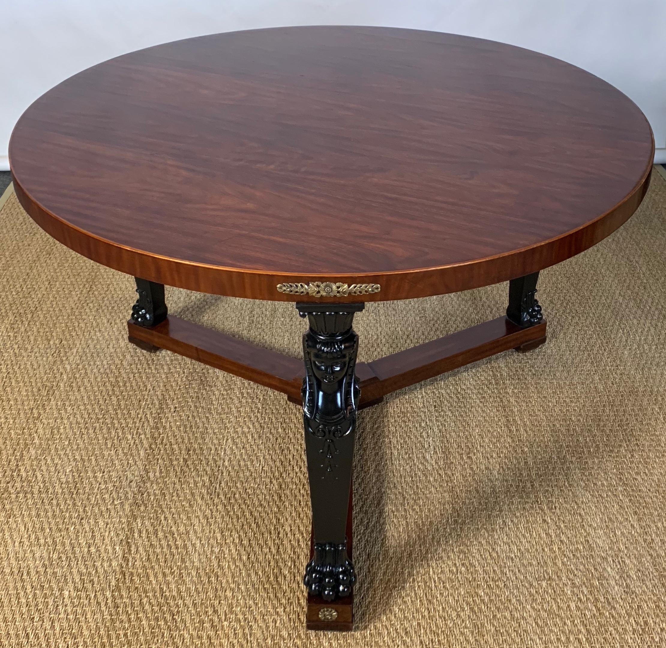 American Large Empire Style Center Table