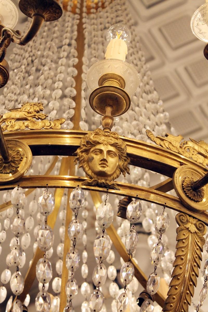 Bronze Large Empire Style Chandelier 