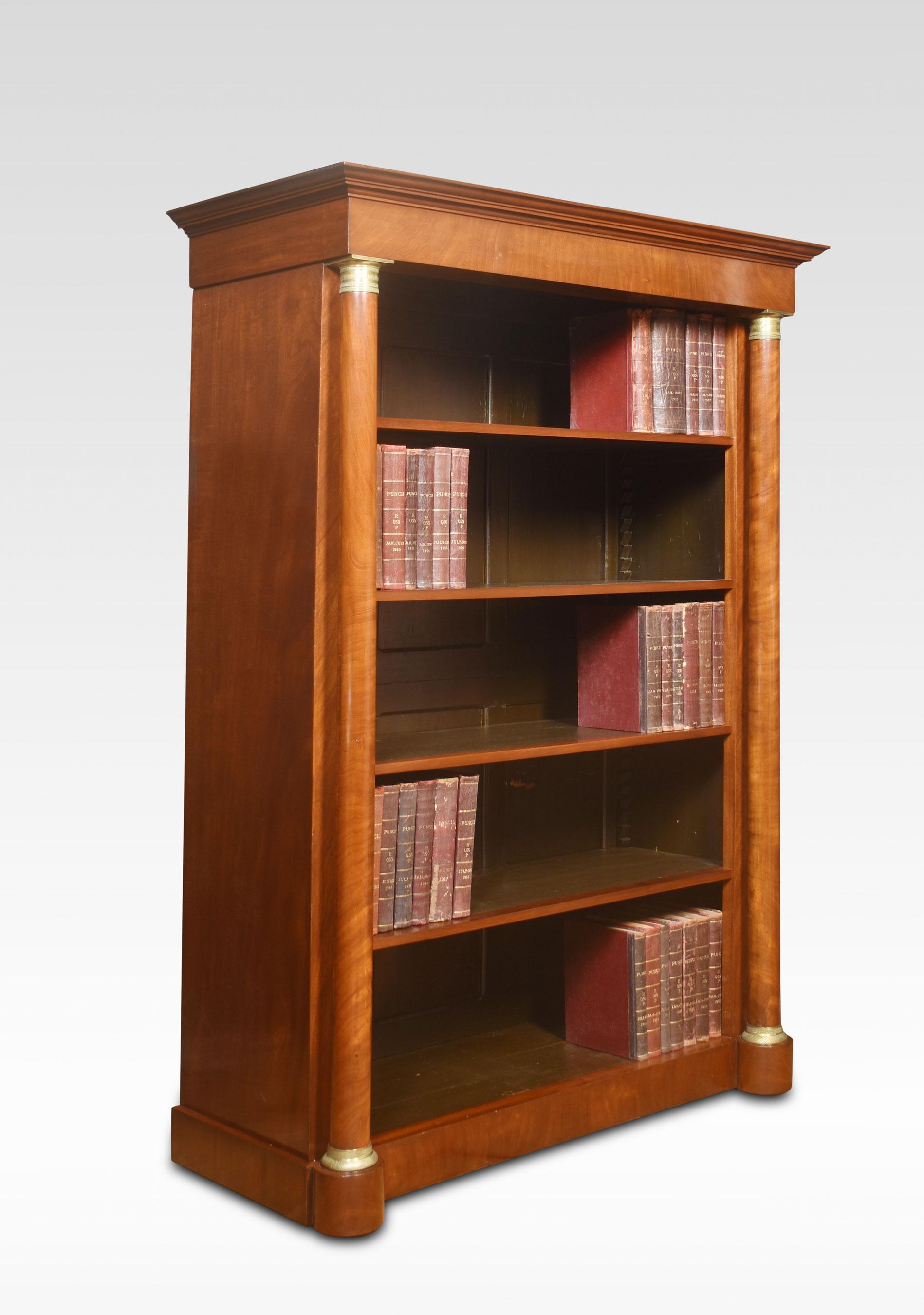 Large Empire Style Open Bookcase In Good Condition For Sale In Cheshire, GB