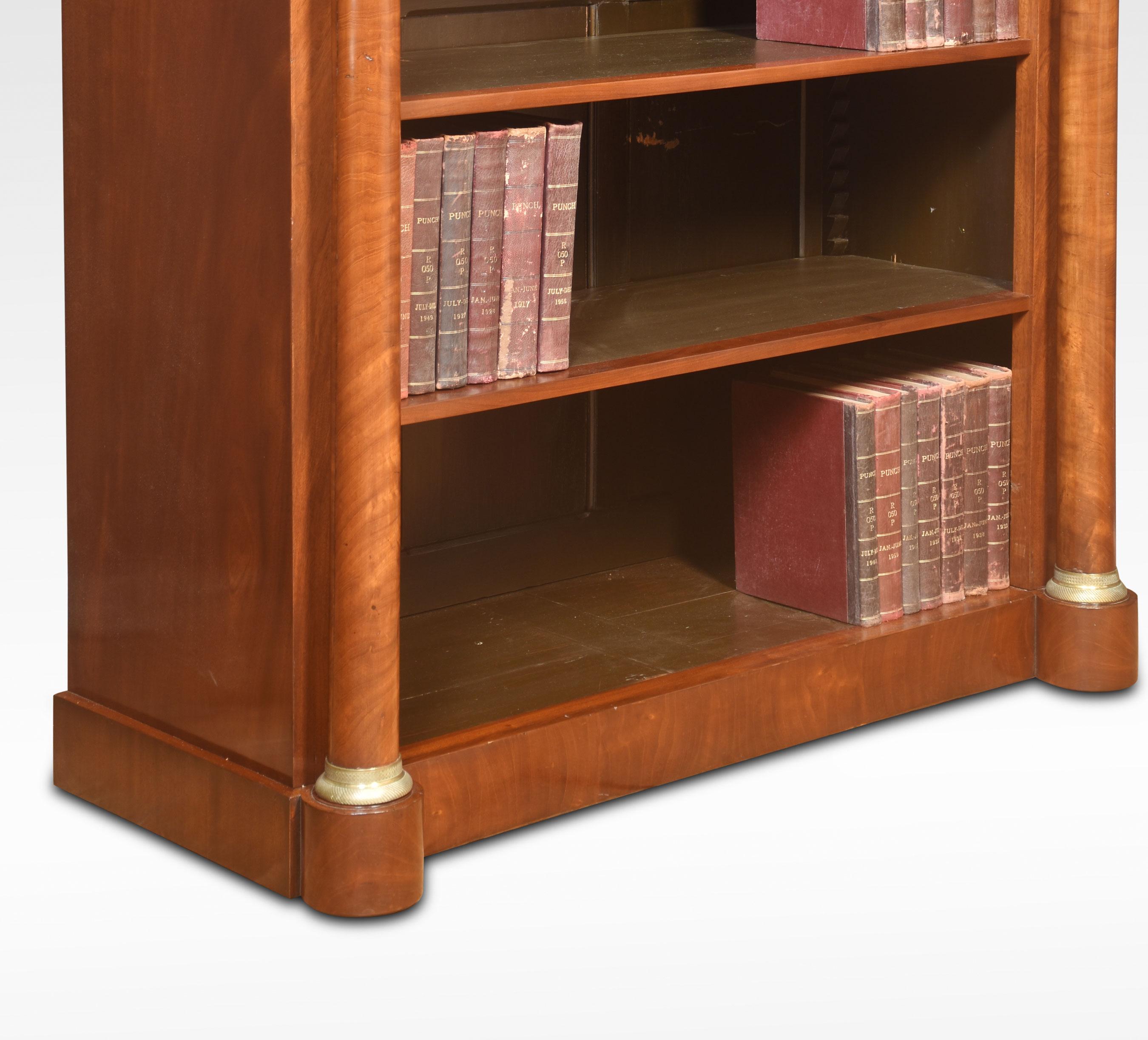 20th Century Large Empire Style Open Bookcase For Sale