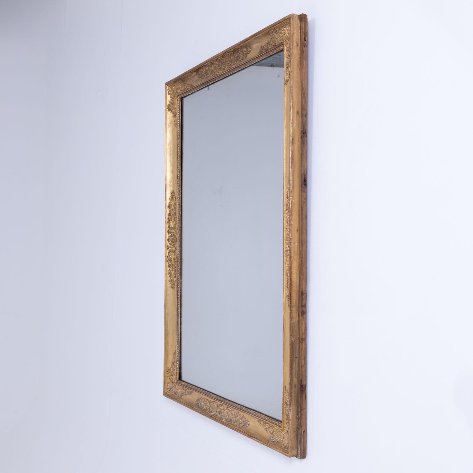 Large Empire Wall Mirror with gilt frame, early 19th Century For Sale 1