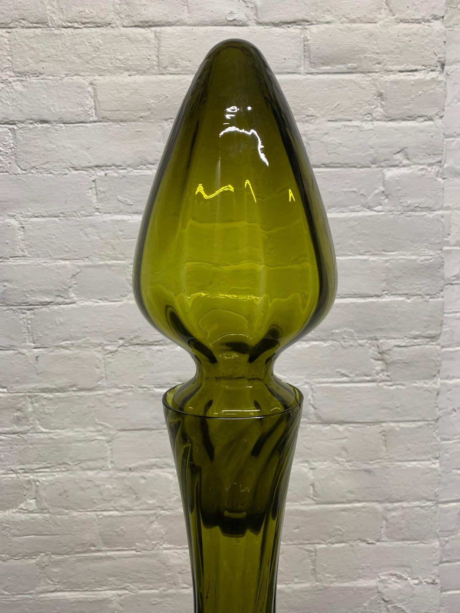 Large Empoli Art glass decanter.
Measures: 30