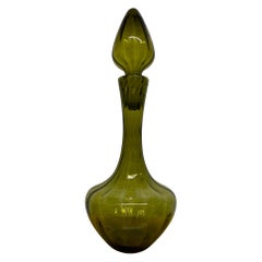 Large Empoli Art Glass Decanter