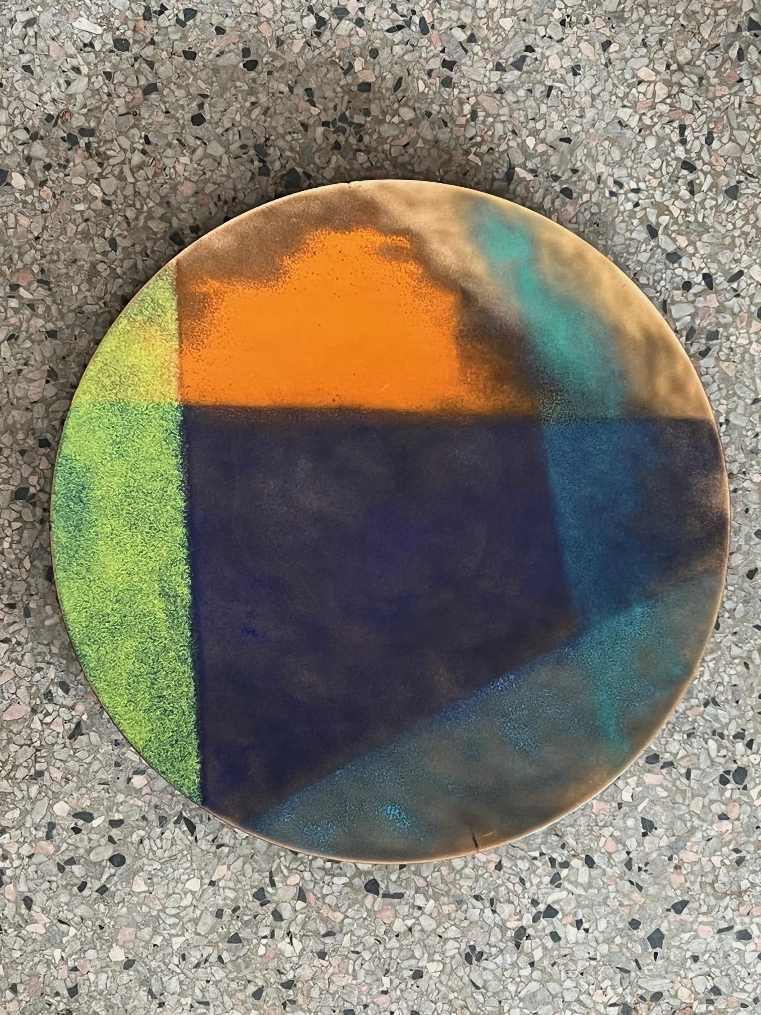 An outstanding, large enamel bowl by Bovano. Over 15
