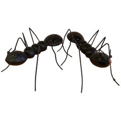 Large Enameled Metal Ant Sculptures