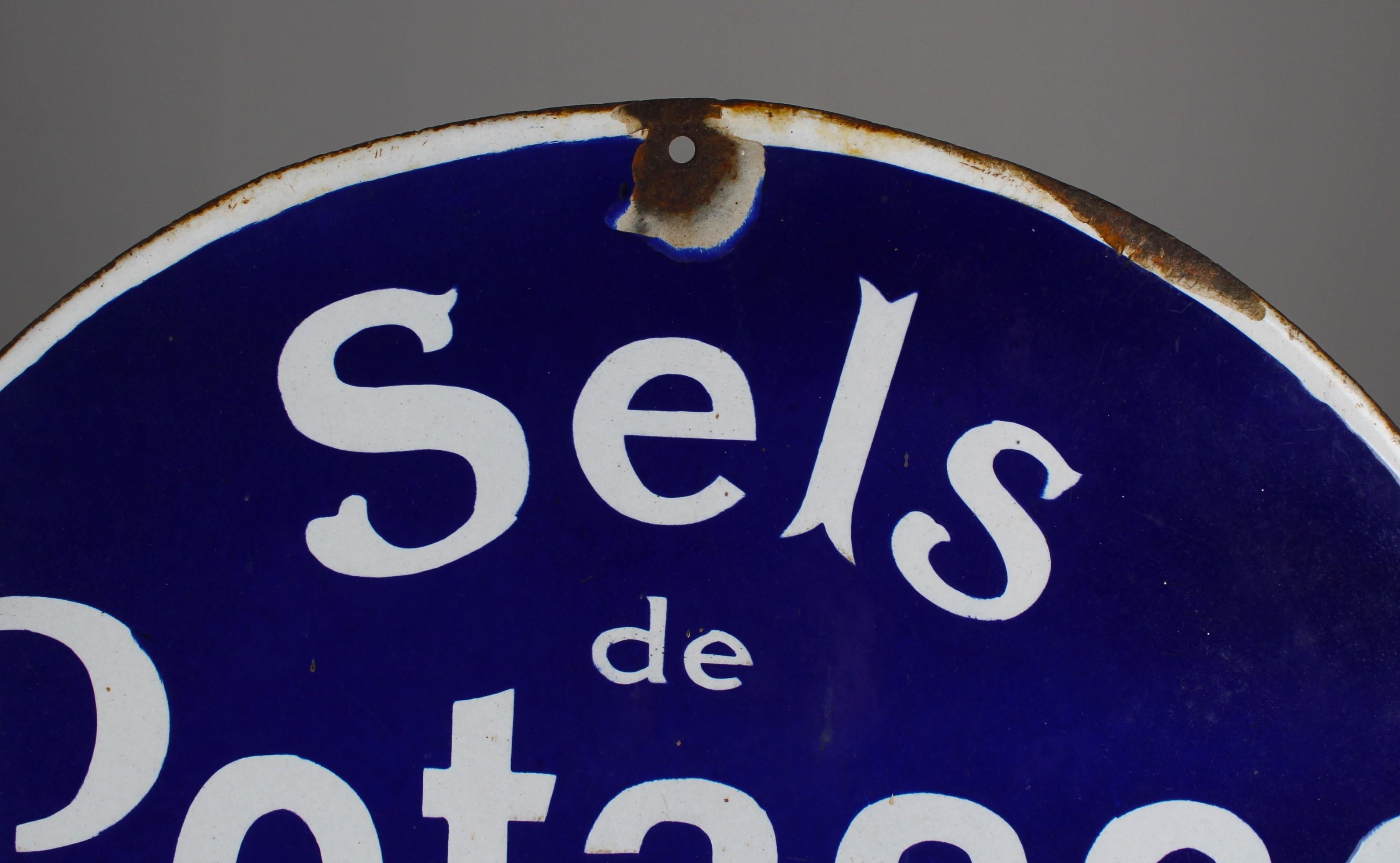 French Large Enameled Sign 