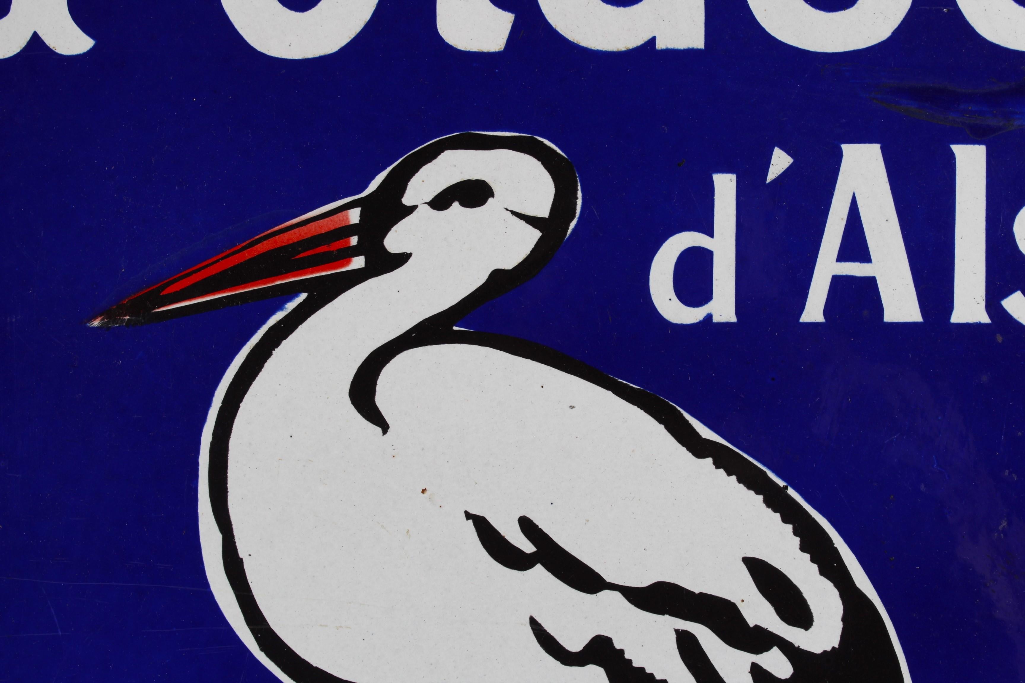 French Large Enameled Sign 