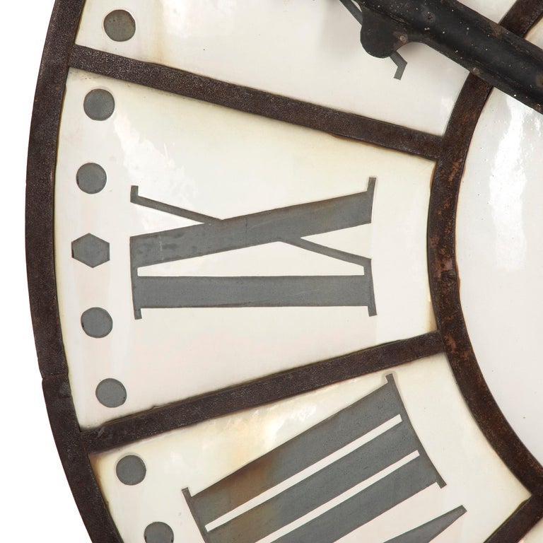Large Enamelled Clock Face at 1stDibs