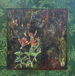 Großes abstraktes expressionistisches Enkaustik-Gemälde, Rana Rochat "Honeysuckle"