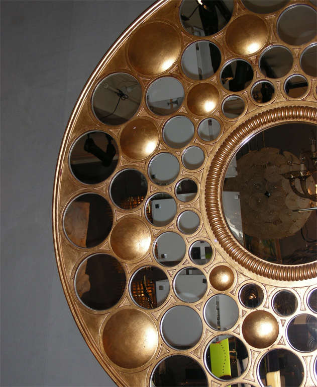 Large End of 20th Century Round Mirror 3