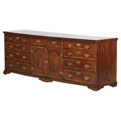 Grande base de commode anglaise George I du 18ème siècle en chêne
