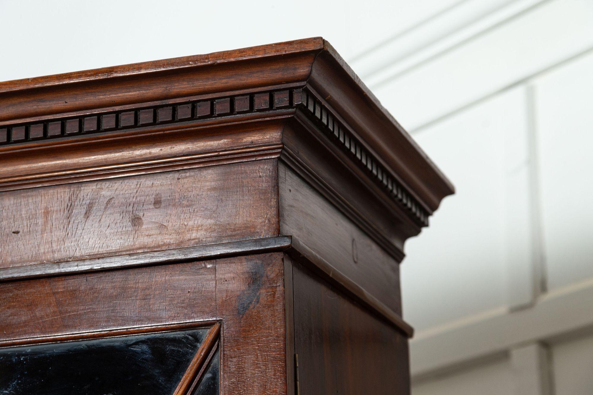 Large English 19thC Mahogany Astral Glazed Bookcase / Display Cabinet For Sale 4