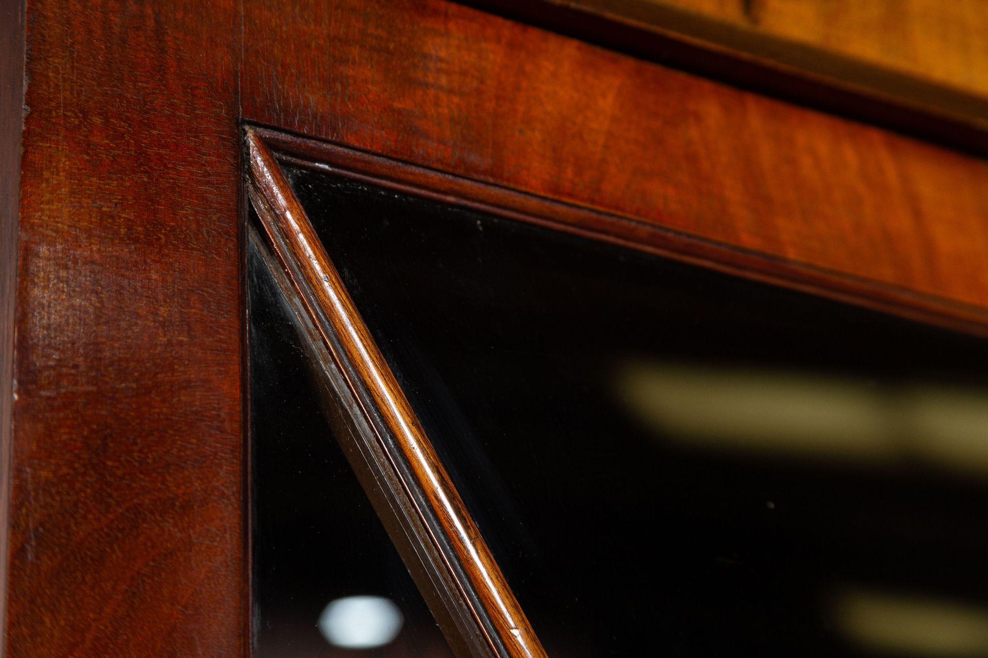 Large English 19thC Mahogany Astral Glazed Bookcase / Display Cabinet For Sale 5