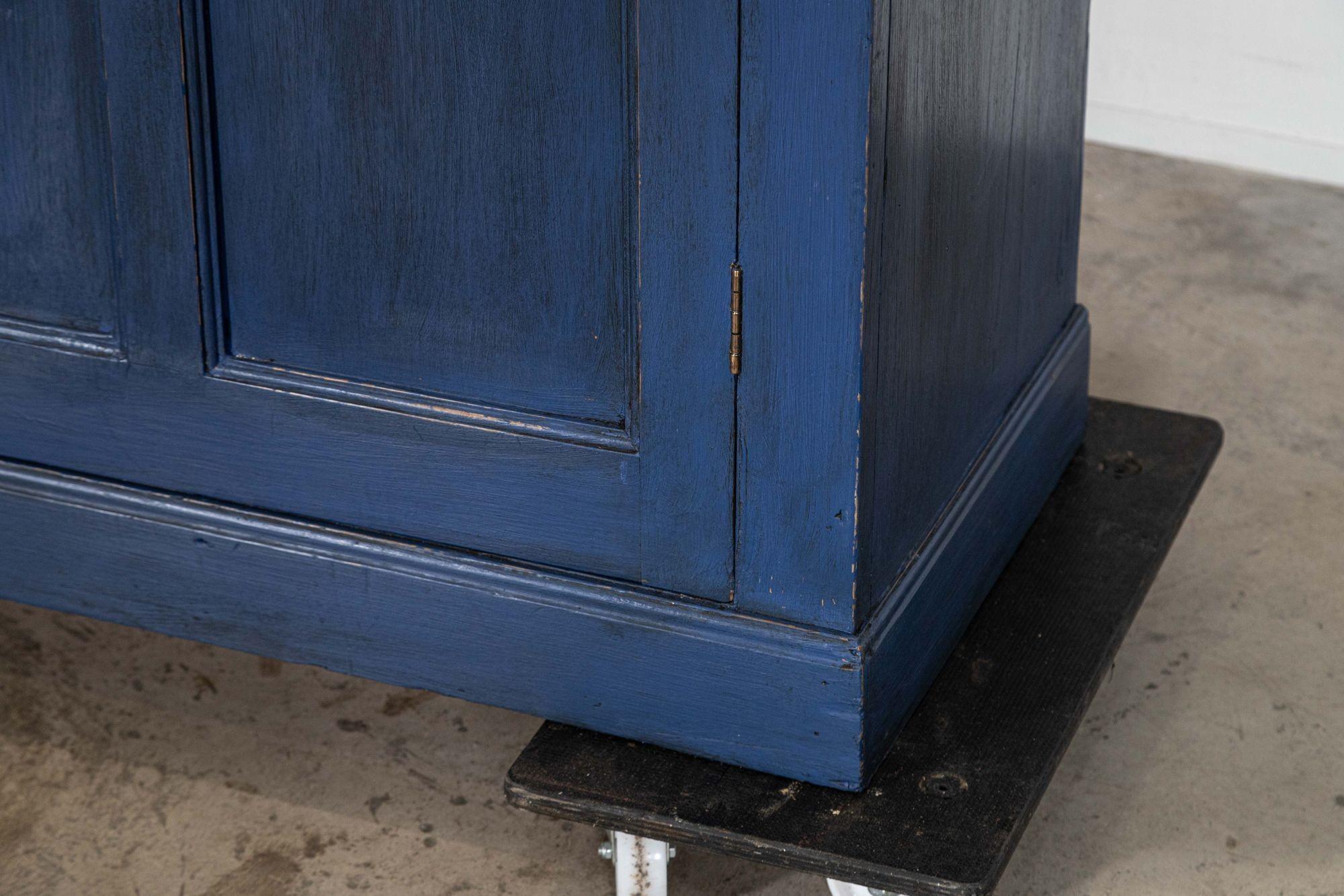 Large English 19thC Painted Pine Larder Cupboard For Sale 6