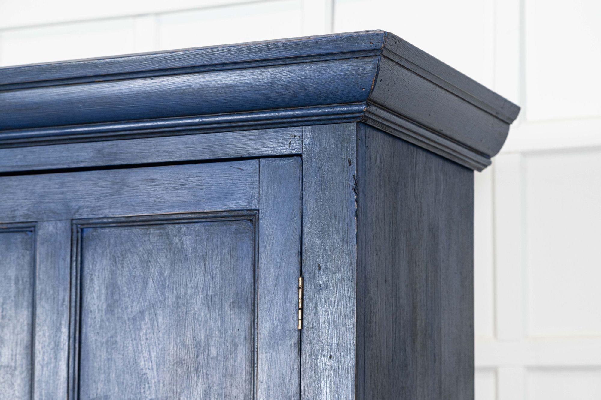 Large English 19thC Painted Pine Larder Cupboard For Sale 5