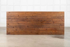 Grande tavolo da lavoro per panettieri in pino inglese del XIX secolo