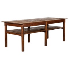 Grande tavolo da lavoro per panettieri in pino inglese del XIX secolo