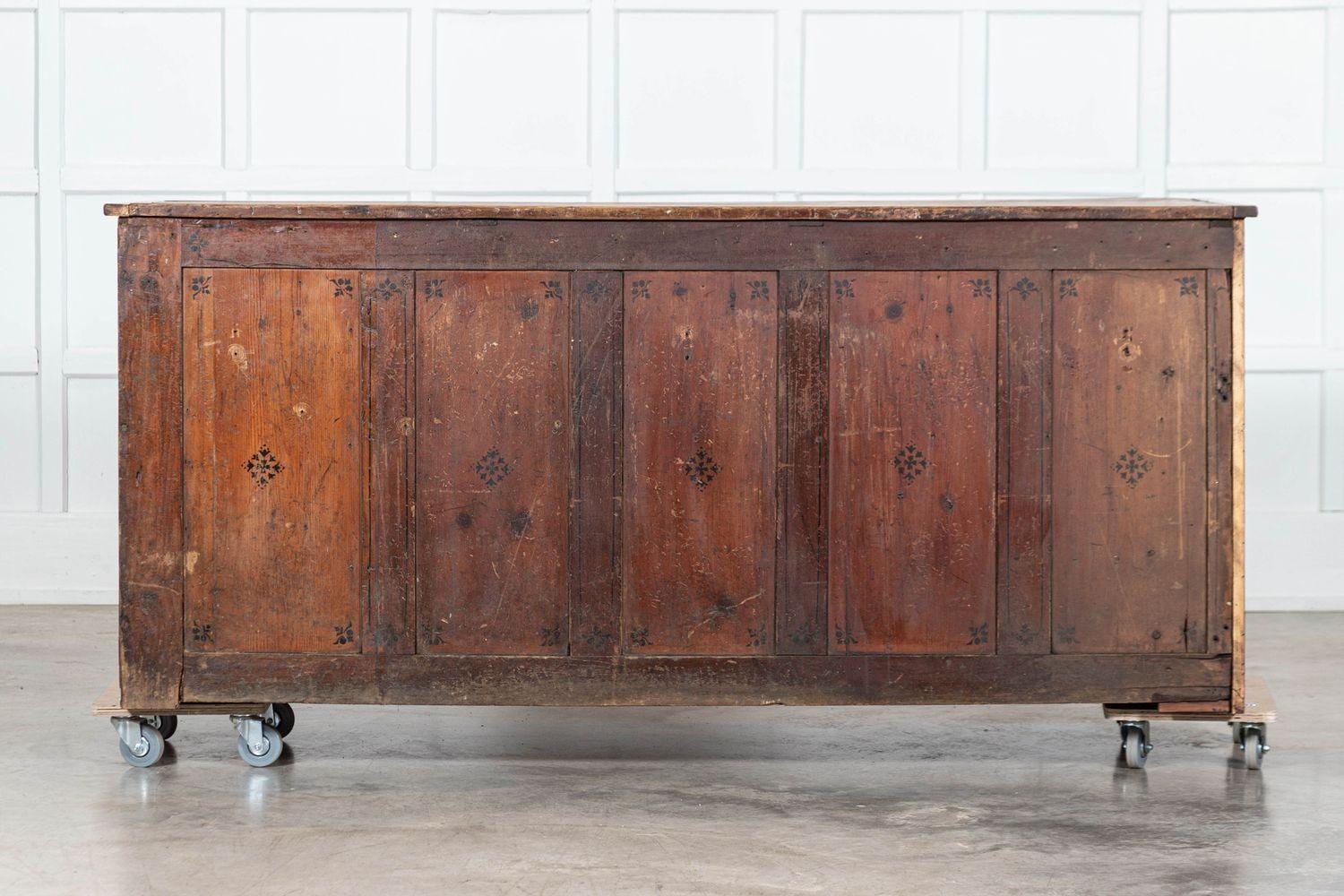 circa 1870
Large English 19thC Pine Counter / Kitchen Island
sku 1861
W190 x D66 x H85 cm
Weight 108 kg