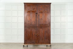 Large English 19thC Pine Cupboard