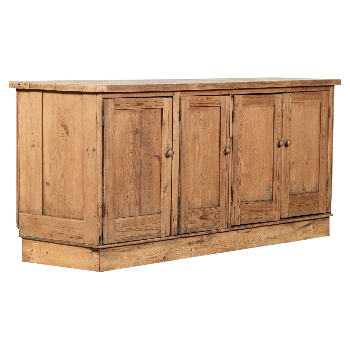 Grande base de commode anglaise en pin du 19ème siècle