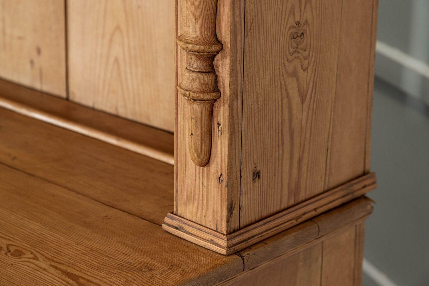 Large English 19thC Pine Dresser For Sale 7