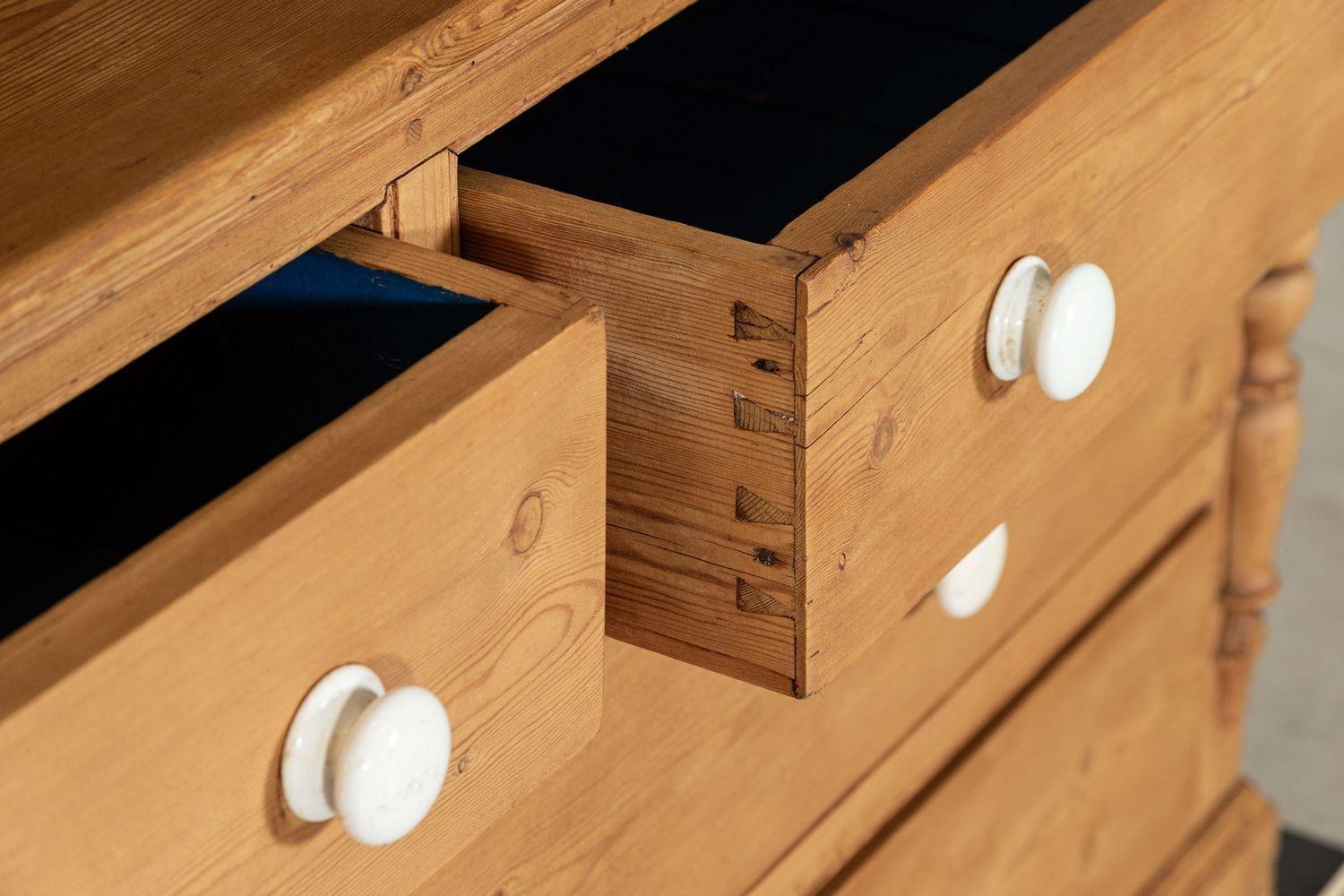 Large English 19thC Pine Dresser For Sale 4