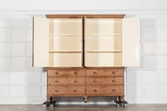 Large English 19thC Pine Housekeepers Cupboard