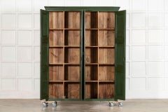 Large English 19thC Pine Painted Housekeepers Cupboard