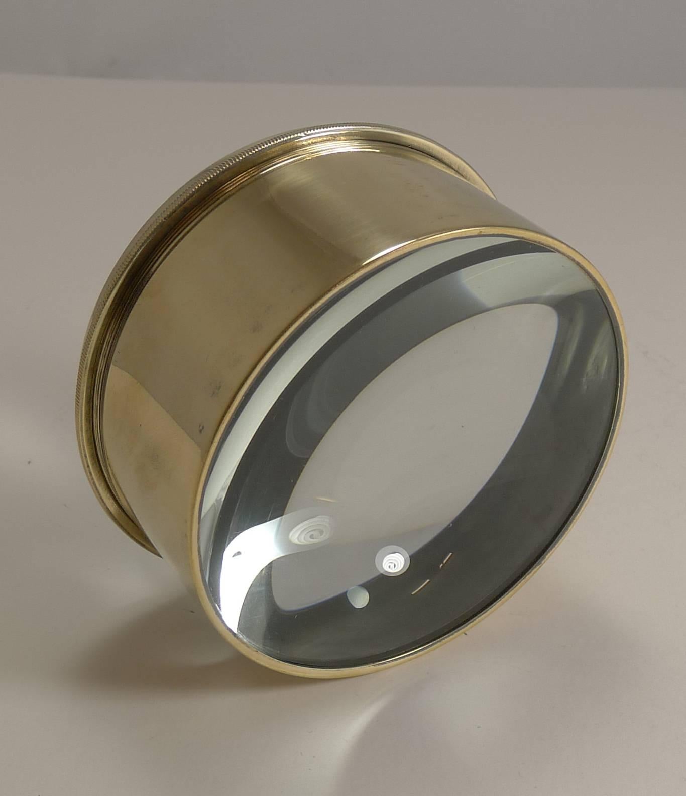 vintage magnifying glass paperweight