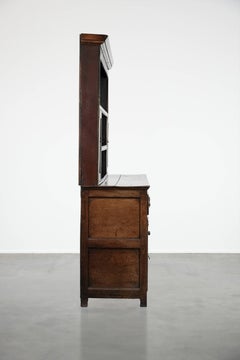 Large English antique oak kitchen cabinet / dresser from the 18th century