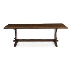 Large English Antique Oak Refectory Dining Table, Seats 8