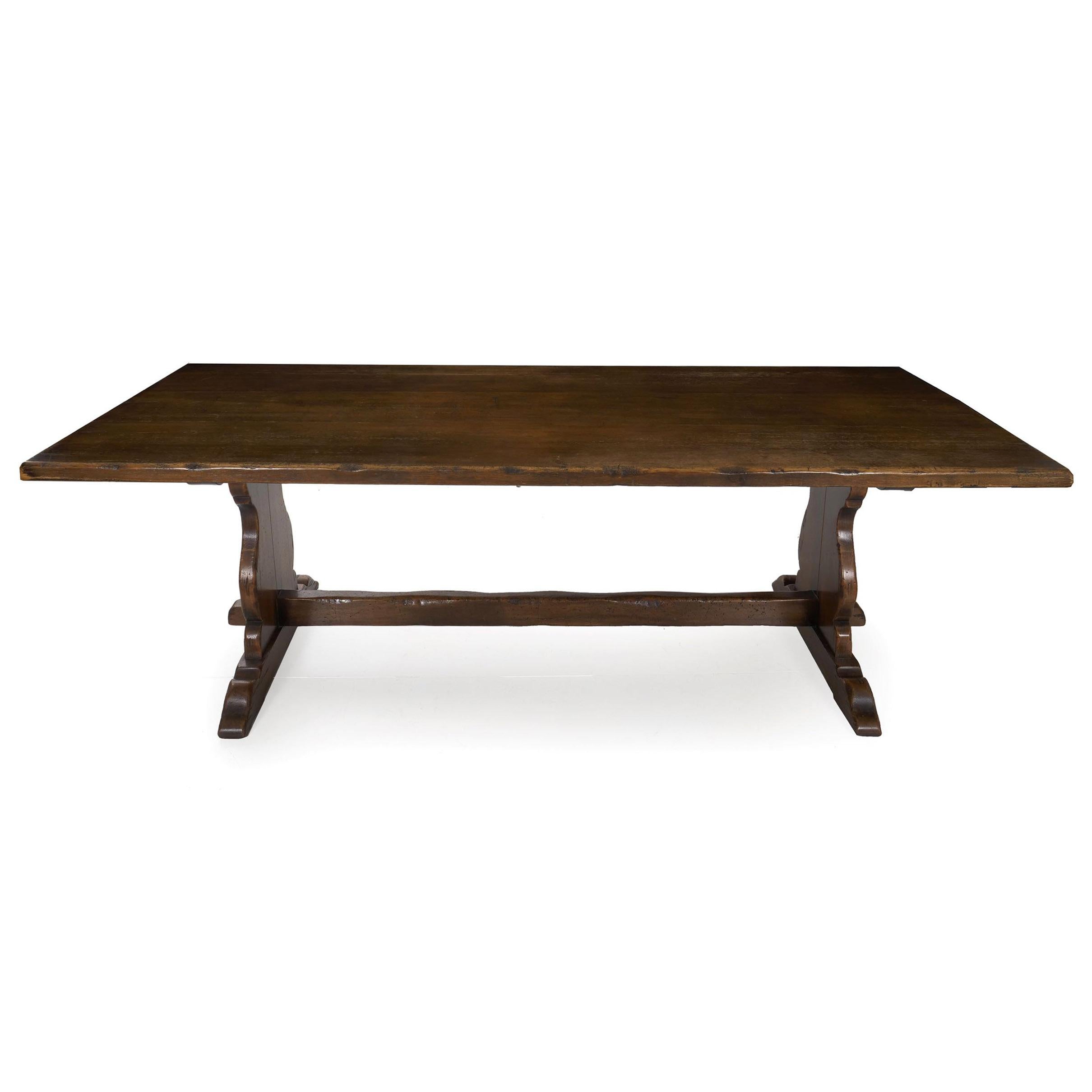 Large English Antique Oak Refectory Dining Table, Seats 8 In Good Condition In Shippensburg, PA
