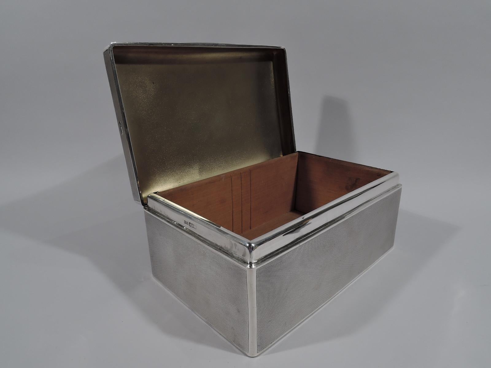 Large English Art Deco Sterling Silver Box 2
