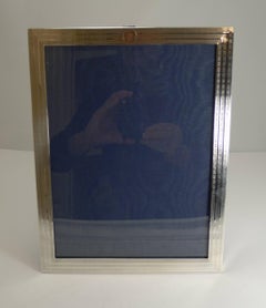 Large English Art Deco Sterling Silver Photograph Frame