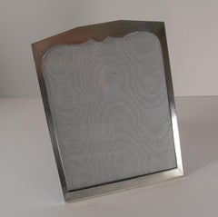 Large English Art Deco Sterling Silver Picture Frame, 1928