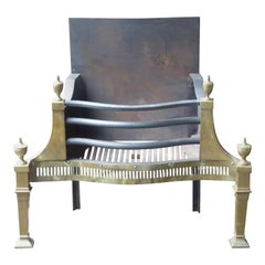 Large English Art Nouveau Fireplace Grate, Fire Grate