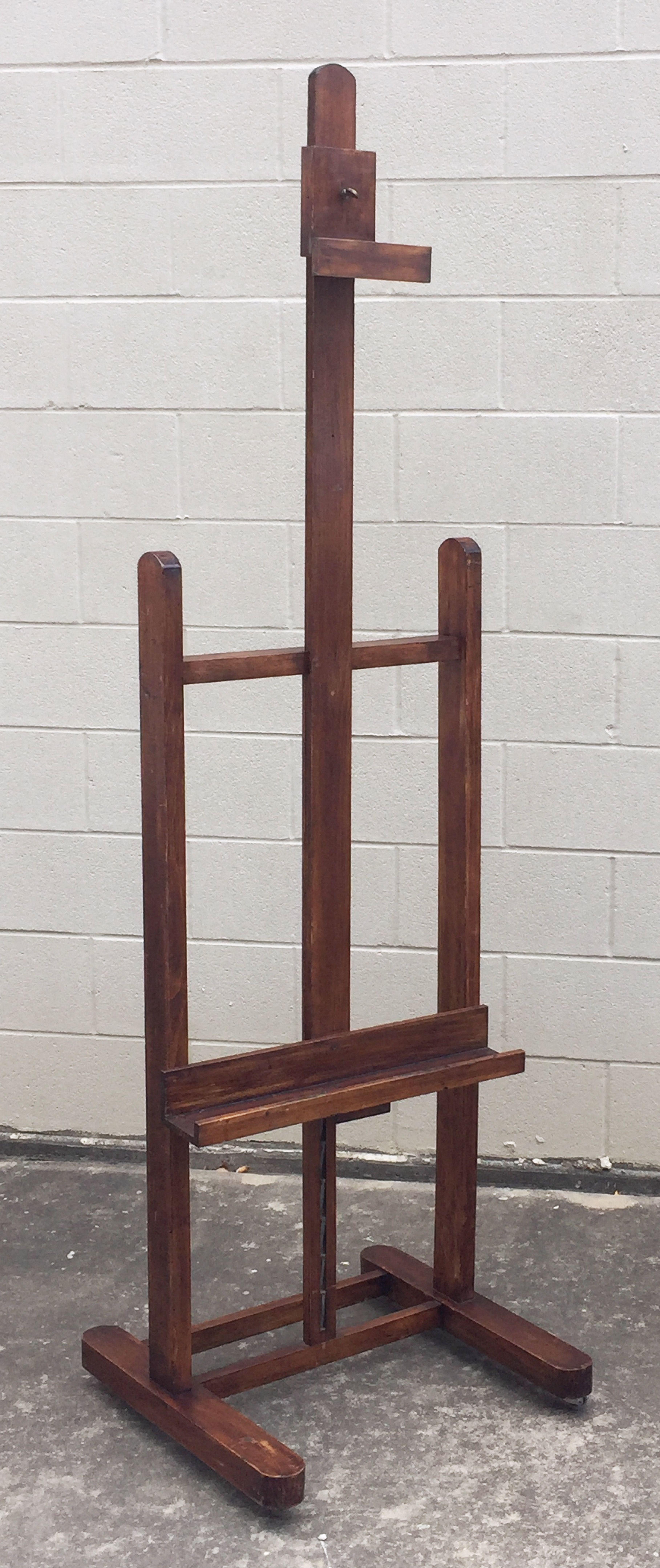 Large English Artist's Display or Floor Easel with Adjustable Tray 7