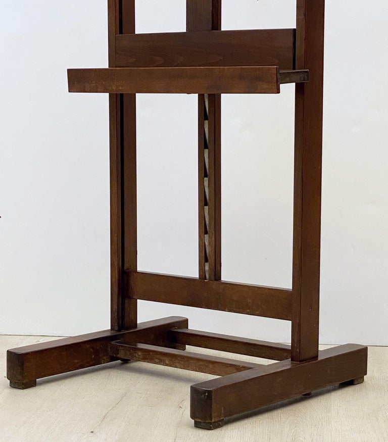 Large English Artist's Display or Floor Easel with Adjustable Tray at