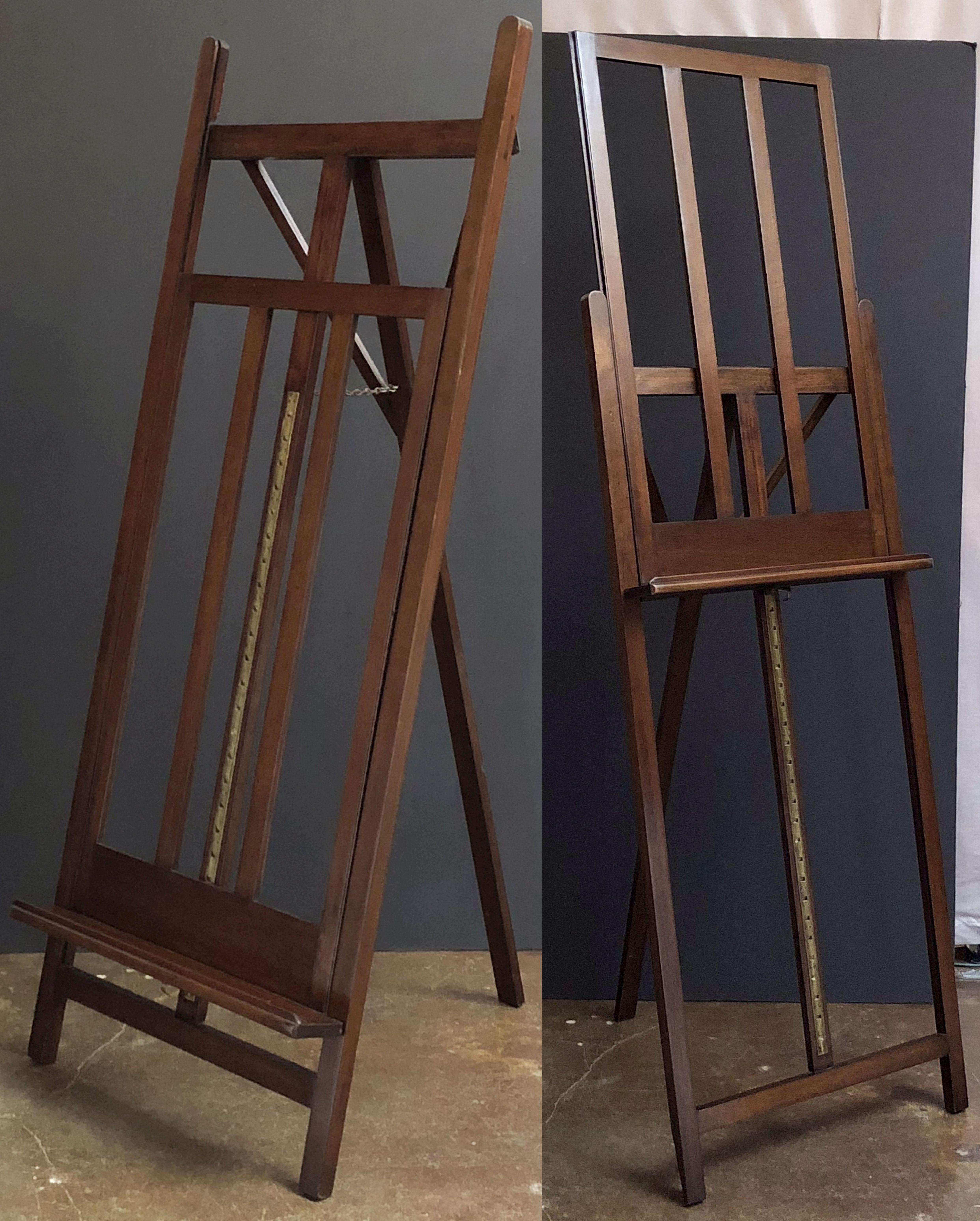 20th Century Large English Artist's Gallery Display or Studio Easel of Mahogany