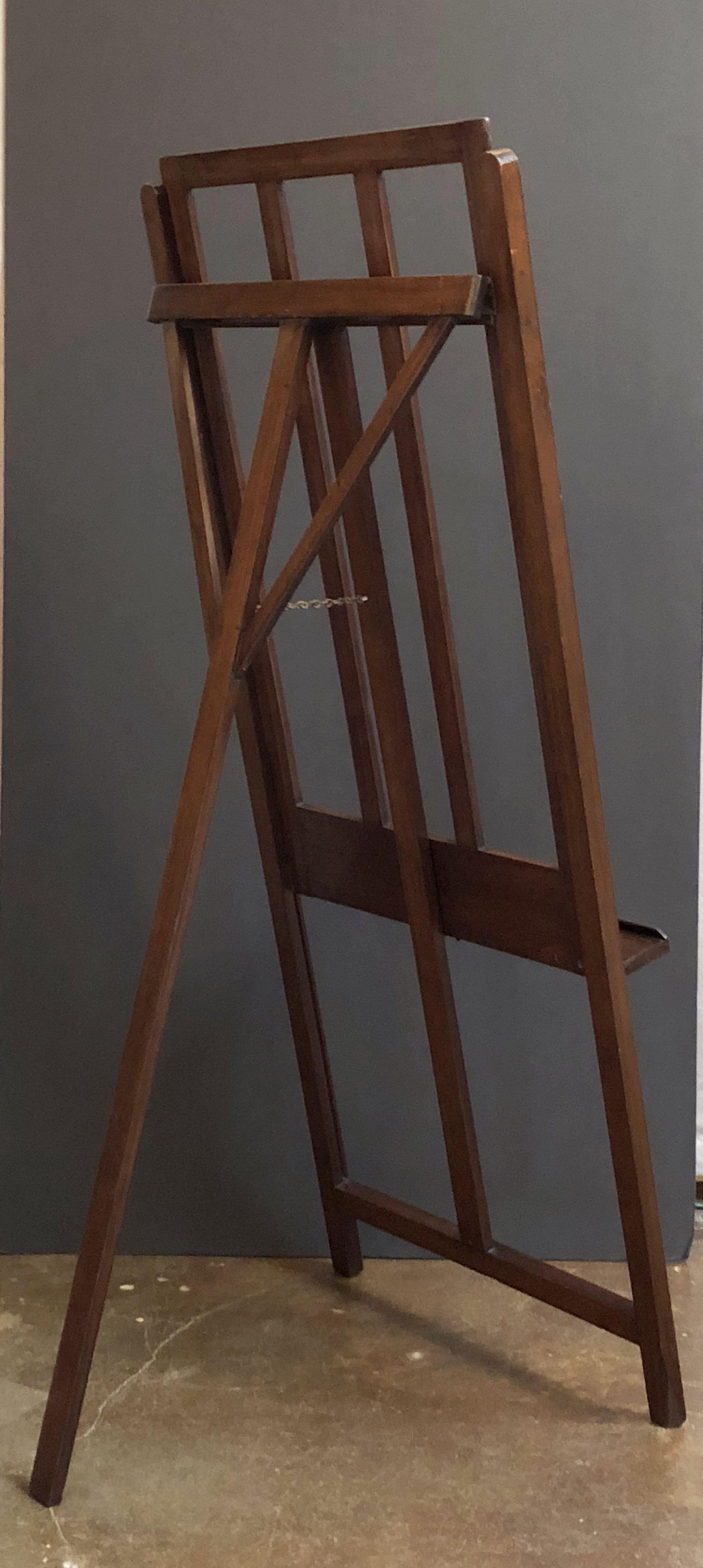 Large English Artist's Gallery Display or Studio Easel of Mahogany 3